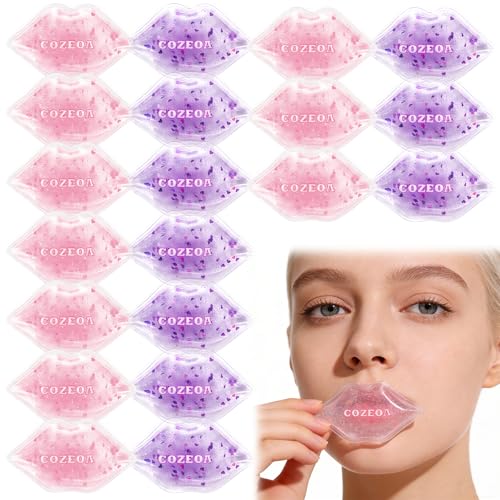 (20 PCS) Lip Ice Pack for Lip Filler Swelling Relief, Reusable Lip Gel Pads for Post Op Recovery,...