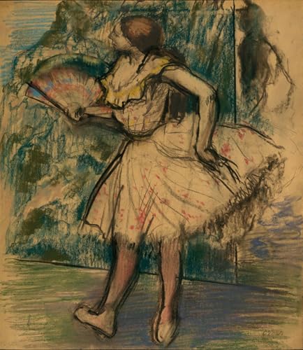 Image sur toile Danseuse à l'éventail d'Edgar Degas 60x90cm pour réchauffer un mur blanc