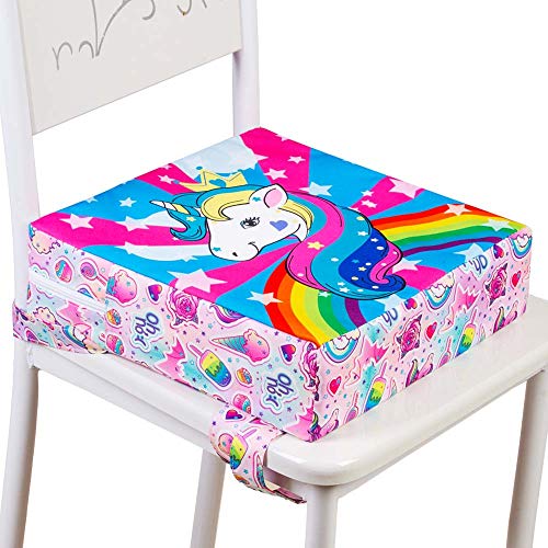 Toddler Booster Seat for Dining Table, Kids Portable Cushion - Unicorn