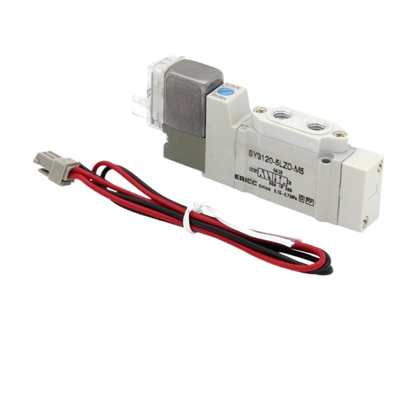 Électrovanne 5 ports série SY 5LZD avec connecteur M5 ou C4 pour circuit pneumatique