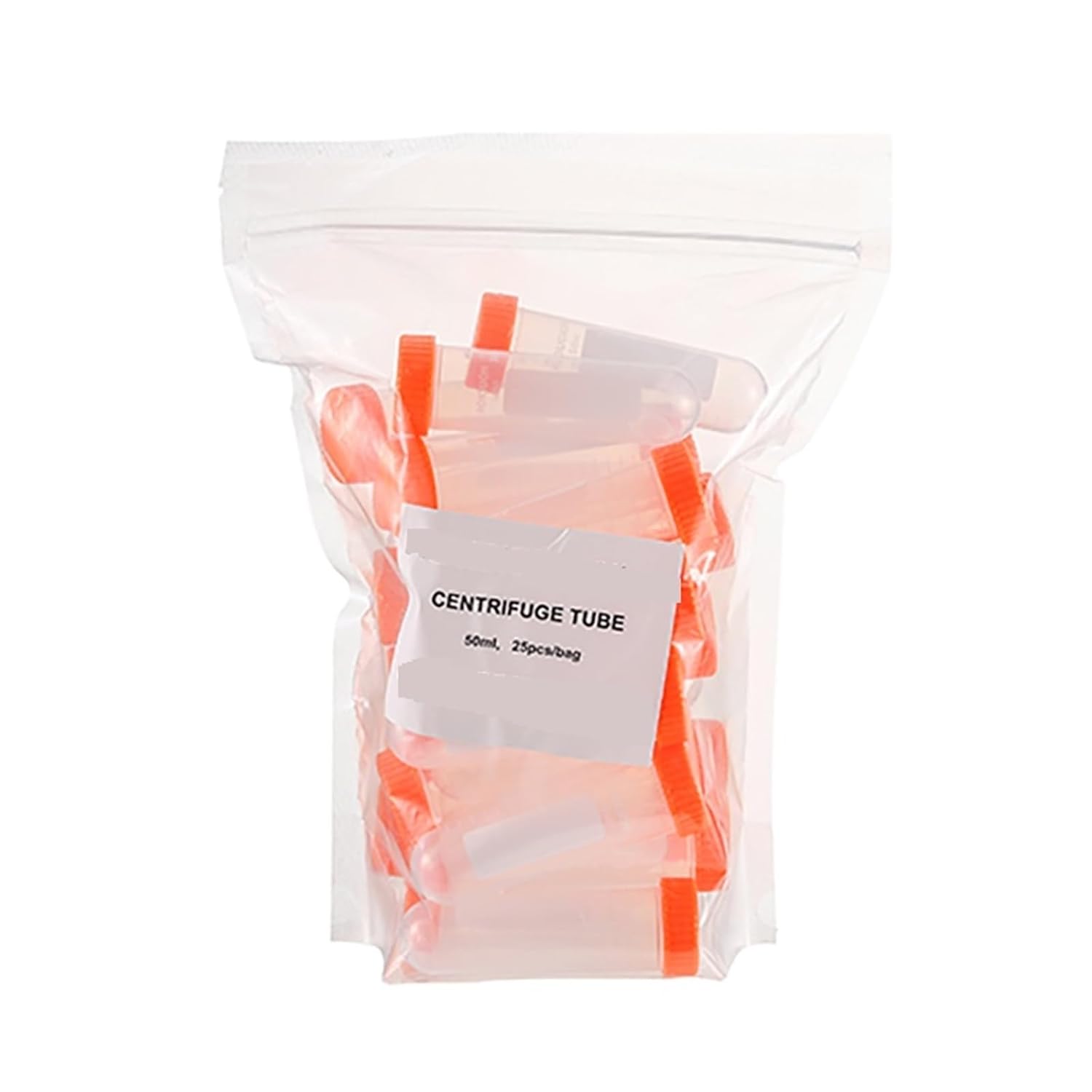 Plastic Centrifuge Tube 25Pcs 50ml Plastic Centrifuge Tube Screw Cap Round Bottom Test Laboratory Sample Analysis Vial Reagent Bottle