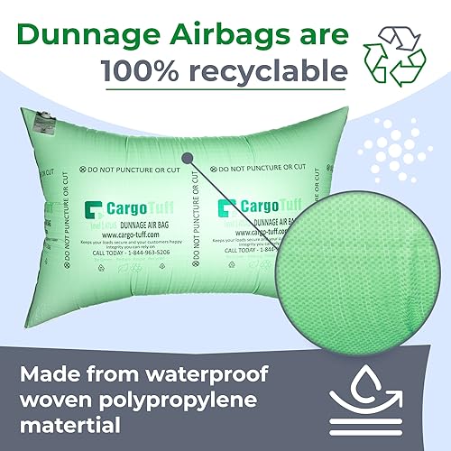 Image of IDL Packaging 48 inch x 72 inch Dunnage Airbags, Woven Polypropylene, Level 1 - Fill The Void in Trucks and Intermodal Shipments, Reusable - Load Securement Airbags for Container Stuffing