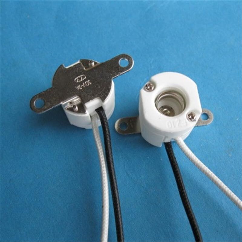 2 PCS, Source Manufacturer Wholesale 0 Ceramic Lamp Holder GN-601B-E10 Wire 20cm(EZ10/E10-1)