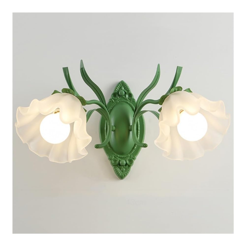 Lámpara de pared vintage de cristal con 2 luces para una iluminación elegante 5