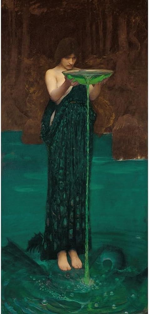 ArtDirect Circe Invidiosa John William Waterhouse Unframed Art Print Giclee Poster by Waterhouse, John William - Ready for Framing with Customization Sizes 5x10, 7x14, 9x20, 17x36, 23x48, 28x60 Inches