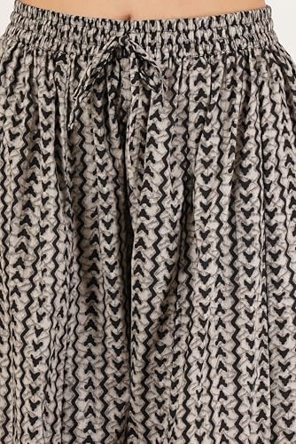 Image of COTLAND Fashions Jaipuri Cotton Printed Flared Palazzo Pants for Women
