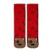 Tubular Novelty Socks-Dog -Red W/Paw Prints