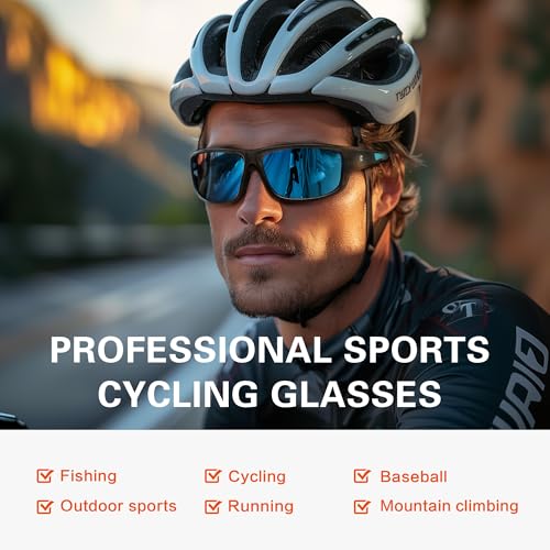 suoso Sports Polarized Sunglasses for Men: Women UV400 Protection Wrap Around Sun Glasses for Fishing Golf Running Driving