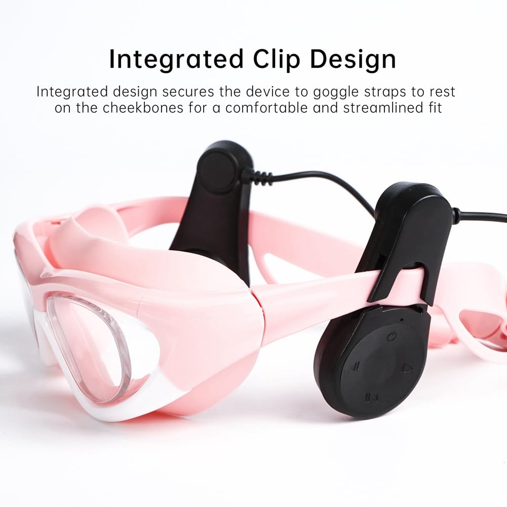 Swimming Headphones,Bone Conduction Bluetooth Headset, IPX8 Waterproof,Underwater MP3 Player for Swimmers,Diving Sports