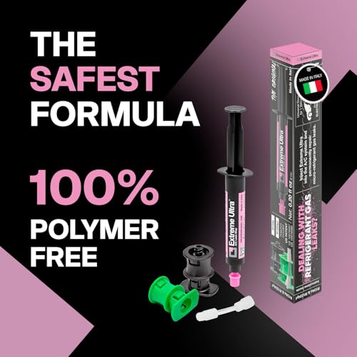 Image of ERRECOM Extreme Ultra | A /C Leak Stop for Vehicle A /C Systems | Works with All Refrigerants and Lubricants | Includes R1234yf and R134a Adapters | 0.2 fl oz (6 mL) Cartridge