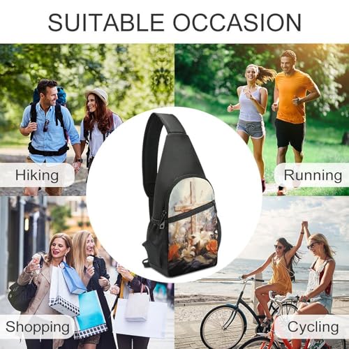 Bolso cruzado deportivo para pecho, viaje y senderismo miniatura 6