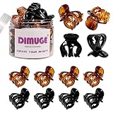 DIMUGE 12 pack Extra Strong Grip Small Claw Clips Great for Women and Girls Fixed High Ponytail, Hal