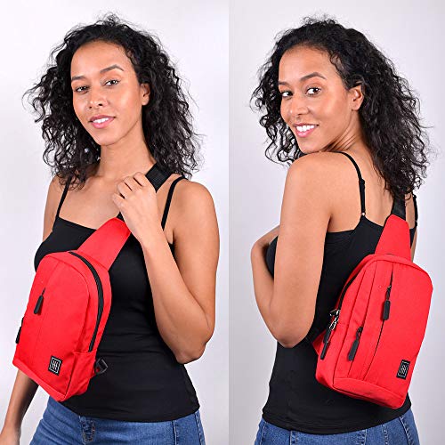 WESTEND Crossbody Canvas Sling Bag Backpack with Reversible Strap for Traveling, Hiking2