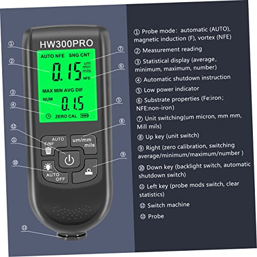 Medidor de espesor de recubrimiento automotriz profesional miniatura 5