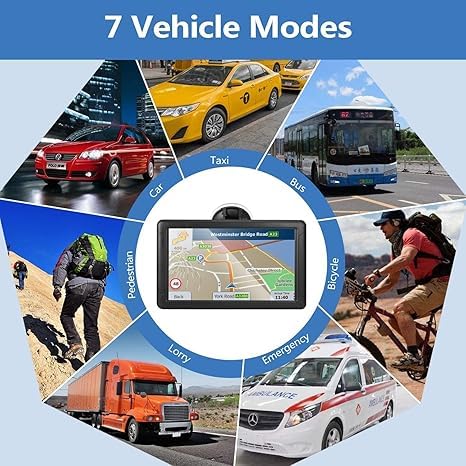 GPS Navigation for Car Truck Navigator - Navigation System 9 Inch Touchscreen, 2025 US/CA/MX Offline Maps Lifetime Free Update, Voice Guidance, Speed Cam Warning, Vehicle RV GPS para carros Trucker - Thumbnail 3