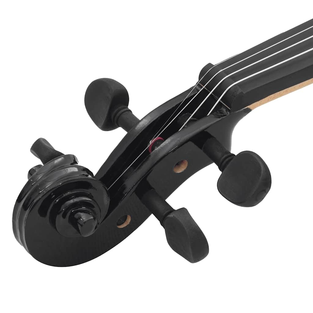 Juego completo de violín con arco y mentonera de madera de tilo 4/4, violín con colofonia y softbox, instrumento de cuerda de 59 cm para principiantes, clases, práctica y orquesta