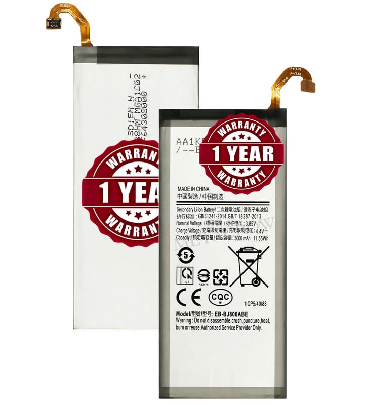 Image of Original EB-BJ800ABE Battery Compatible for Samsung Galaxy J6 (2018) | On6 | A6 (2018) Battery - (3000mAh) - 1 Year Warranty AB1