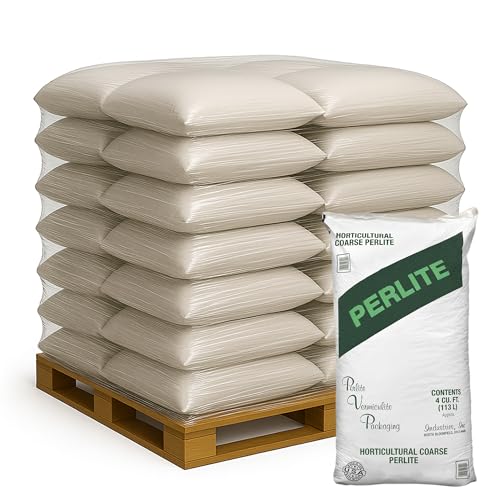 PVP Industries 28 Pack 4 Cubic Feet of Organic Coarse Perlite - Lightweight Horticultural Soil Additive for Drainage, Aeration, Hydroponics, Seed Starting, Cuttings and Greenhouse or Garden Use - Best Perlite