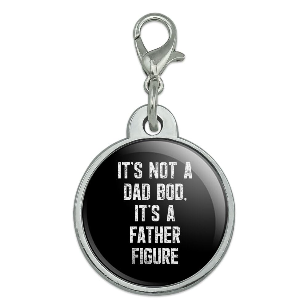 Graphics & More Not a Dad BOD Chrome Plated Metal Pet Dog Cat ID Tag - Small