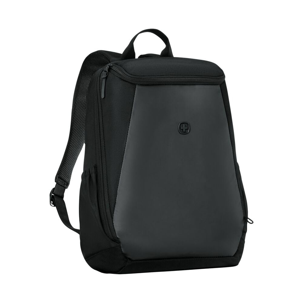 WENGER UrbanOne Backpack, Laptop-Rucksack mit Toploader-Fach, Notebook bis 15,6 Zoll, 23 l, Damen/Herren, Büro, Business, Uni, Schwarz, 653889