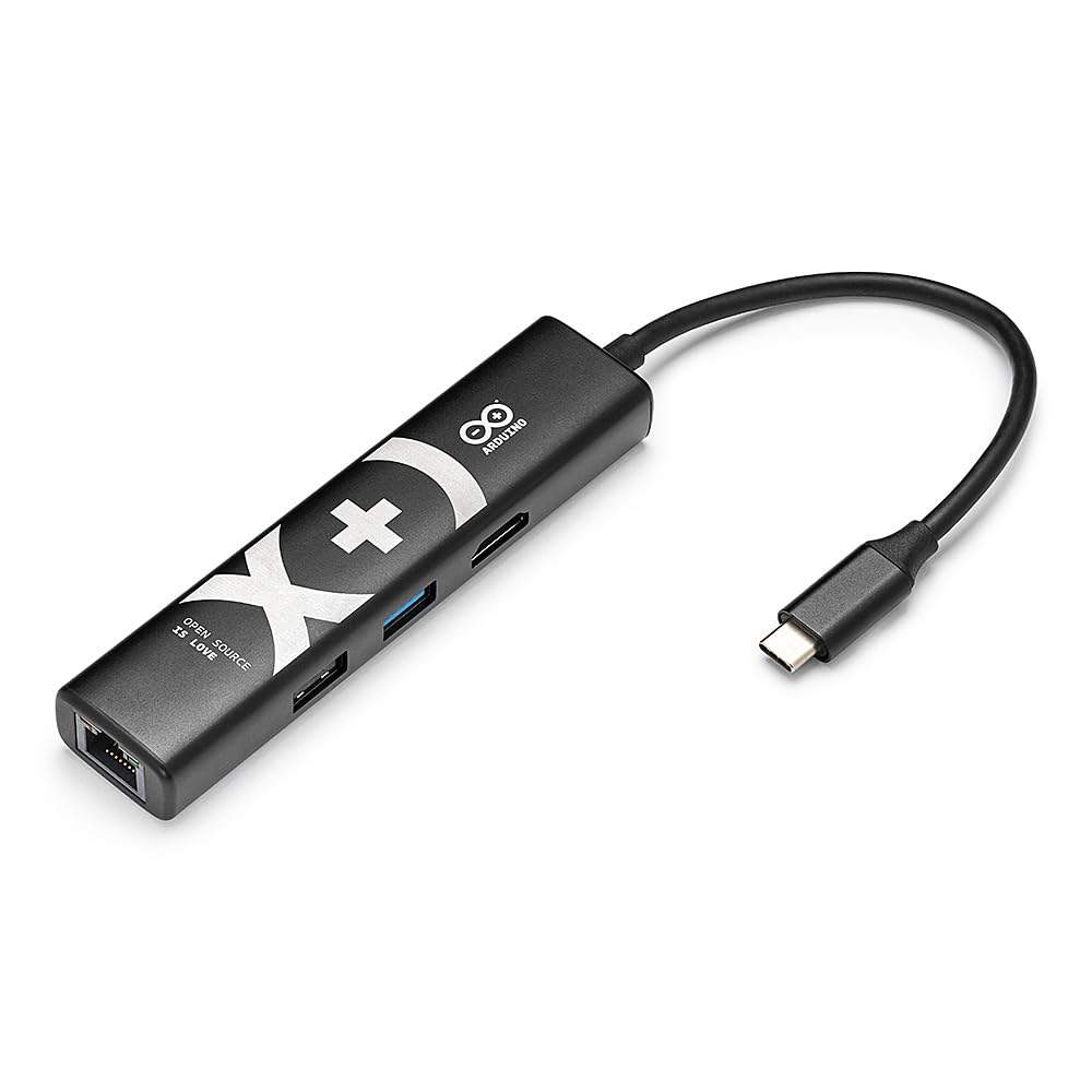 Arduino UNO Q 4GB Bundle – USB-C Hub & Power Supply | Kit SBC AI + Linux con Wi-Fi, Bluetooth & Uscita 4K
