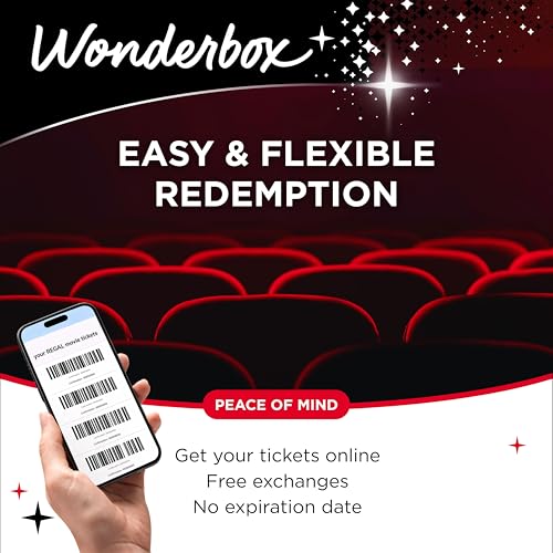 Image of Wonderbox - Experience Gift - Regal Movie - 2 Tickets, 2 Drinks & 2 Candies | Valid at 425+ Regal theater locations across the US, Choose your theater, movie, date, and showtime