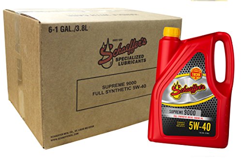 Schaeffer Manufacturing Co. 9000-006S Supreme 9000 Full Synthetic Engine Oil 5W-40, 1 Gallon (Pack of 6)