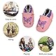 EDOTON Krabbelschuhe Baby LederLauflernschuhe Mädchen mit weichen Wildledersohlen Lederschuhe Baby Jungen Mädchen Hausschuhe 0-24 Monate