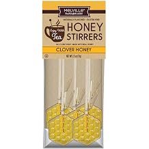 Melville Clover Pack of 5 Honeycomb Stirrers, Naturally Flavored Gluten Free Lollipops