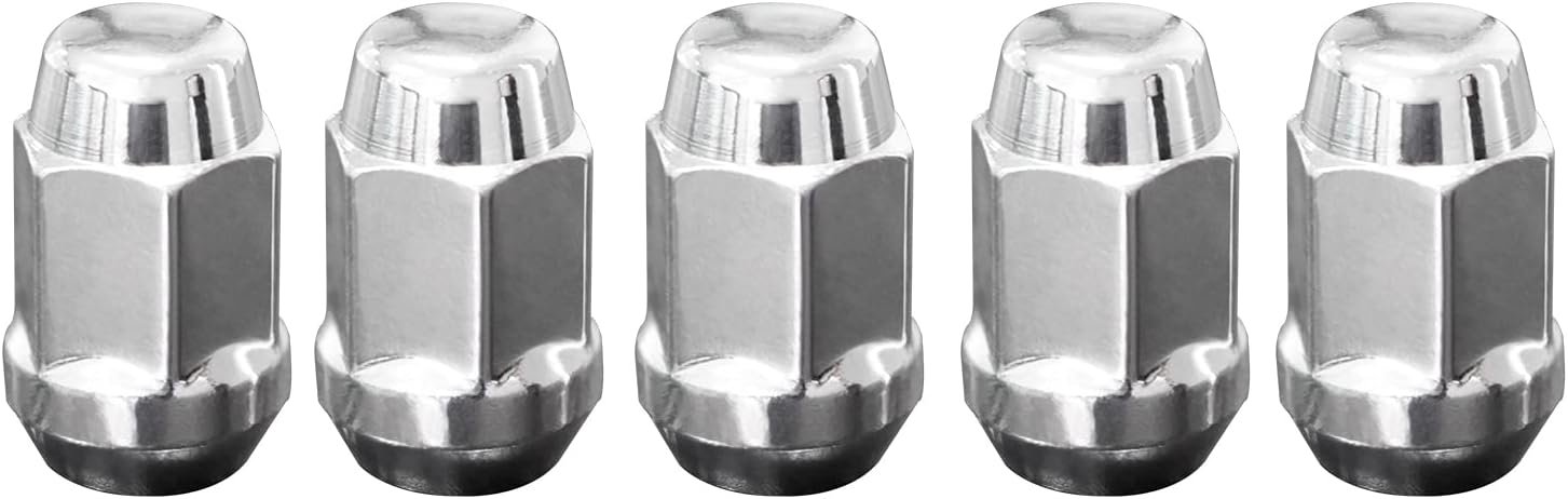 Detroit Axle - 20pc Wheel Lug Nuts for Chevy Blazer S10 GMC Jimmy Sonoma Isuzu Hombre Olds Bravada 12x1.5 Chrome Wheel Lug Nuts Replacement