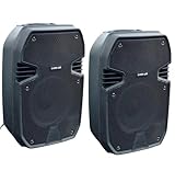 SHARD-LAB - COPPIA CASSE AMPLIFICATE ATTIVE KARAOKE DJ PALESTRA 400W 8