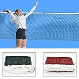 SUNJULY Red portátil de bádminton, Red de Tenis de Voleibol de jardín Resistente al Desgaste para Exteriores, Playa, Entrada de Auto, 6.1mx0.76m, Verde/Rojo(Rojo)