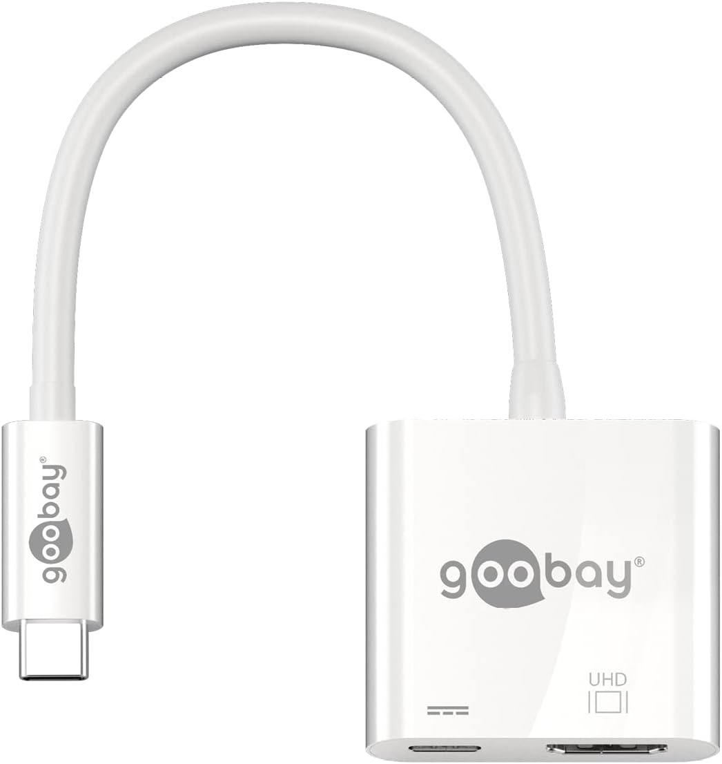 goobay 62110 USB-C HDMI Adapter, 4k 60 Hz, White