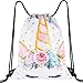 WERNNSAI Borsa con coulisse a forma di unicorno, con paillettes, con lustrini, per la magia, reversibile, per la scuola, lo sport, la danza, i viaggi, la palestra, il regalo per ragazze e bambini