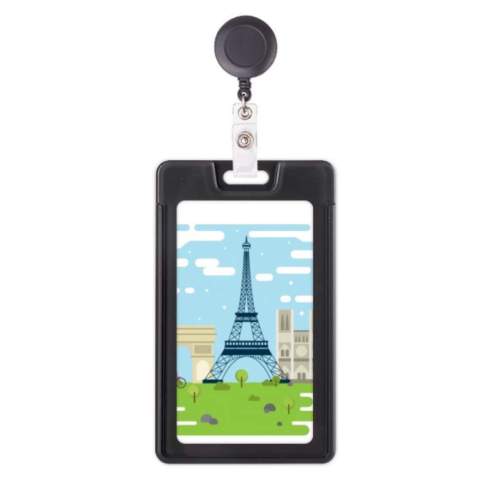 Enrouleur de badge rétractable Tour Eiffel accessoire carte pro