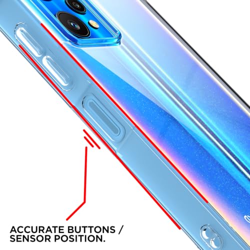 Image of Outlouders Back Cover for Realme 9 Pro 5G Clear Transparent PC + TPU Bumper Case with Raised Edges for Shockproof Protection (Transparent)
