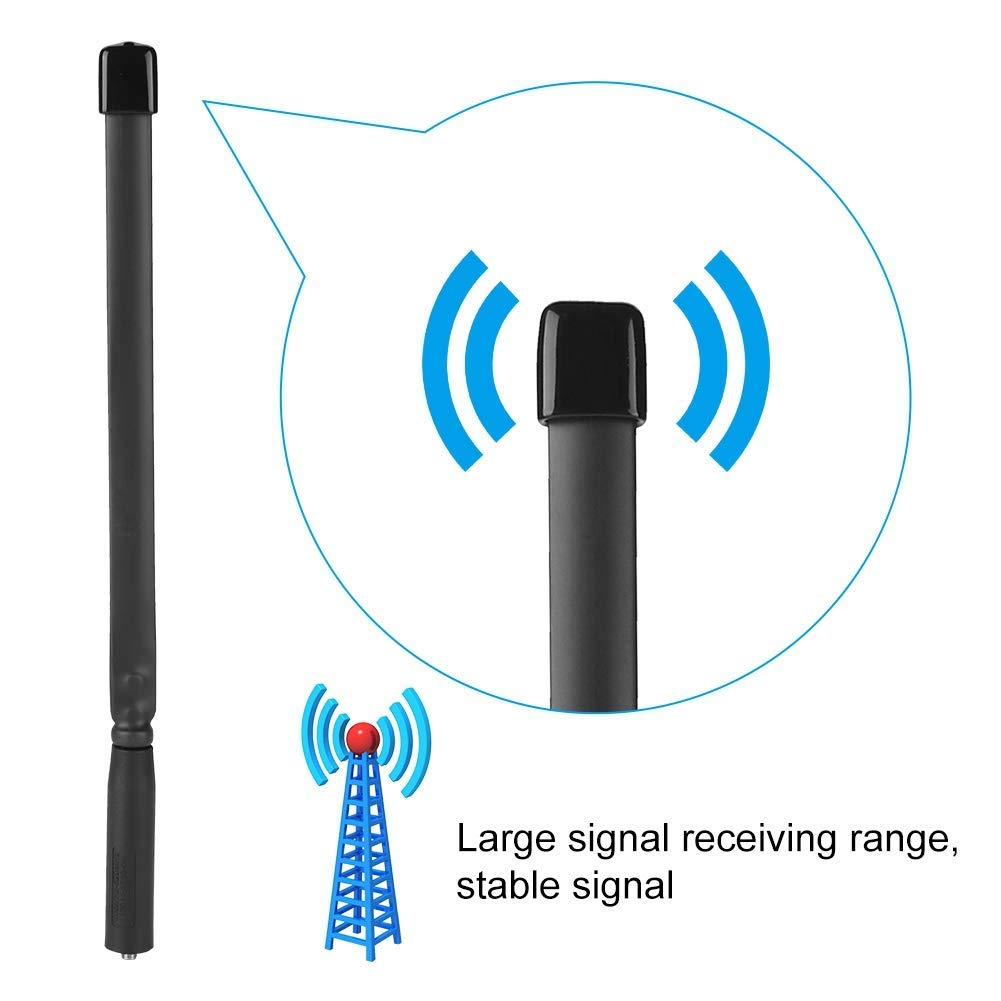 Antenne Double Bande VHF/UHF 136-520 MHz Pour Talkie-walkie - SMA Femelle, Pliable, Compatible UV-5R, BF-888S, Etc. - 6