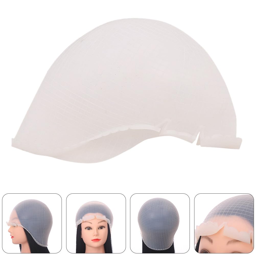LALAFINA 2set Silicone Hair Dyeing Caps with Highlighting Needle Comfortable Fit Hair Coloring Tool for Salon Use for Diy Highlights and Professional Style Color