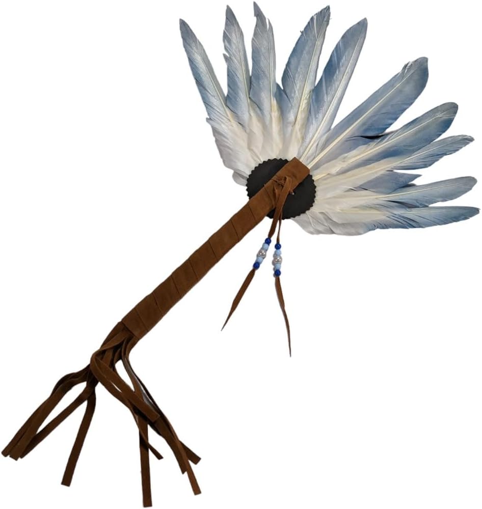 Replica Native American Real Feather Prayer Fan Chakapa Shakapa Bhumpa