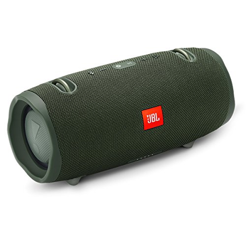 Image of JBL Xtreme 2, Wireless Portable Bluetooth Speaker, Signature Sound with Powerful Bass Radiator, 10000mAh Built-in Powerbank, Rugged Fabric Design, Connect+, IPX7 Waterproof & AUX (Green)
