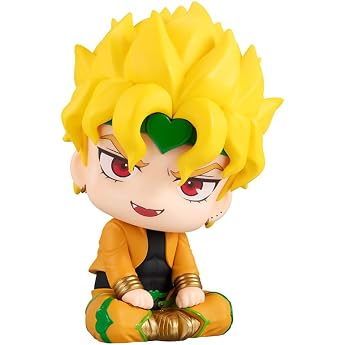 Zhongkaihua Dio Brando Figure Jotaro 10cm Sitting Model Look Up Action Figure JJBA AnimeCharacter Cartoon Cute Figure Statue Collection Decorations Ornaments