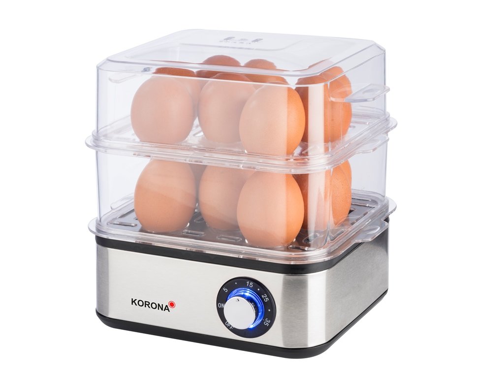 Vaporiera Mini Multiuso Korona - Cuoci Uova E Verdure In Modo Sano, 500W Acciaio Inox - Foto 3