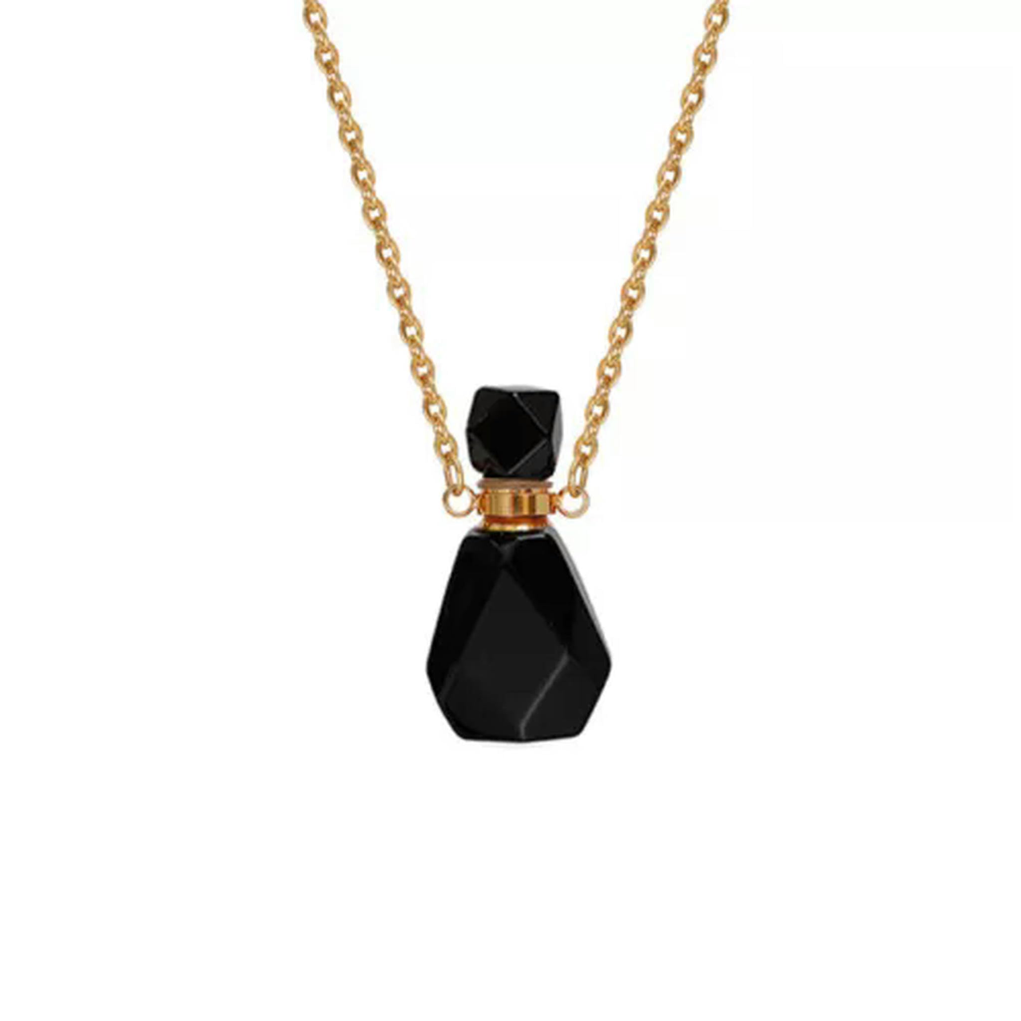 Naturalne butelki perfum Wisiorek Butelka olejku Gems-1szt-Kwarc dymny