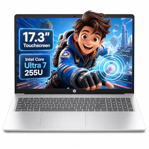 JAWFOAL Customized Laptop,Created Using HP 17.3" Touchscreen Laptop, Intel Core Ultra 7 255U, 8GB/16GB/32GB/64GB DDR5 RAM, 512GB/1TB/2TB SSD, Backlit Keyboard, Fingerprint Reader