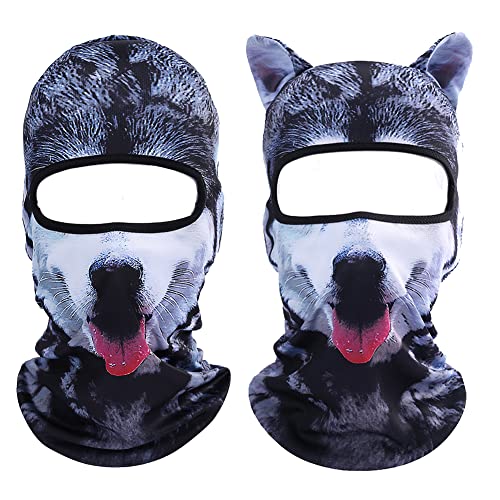 Image of Cat Balaclava,Dog Balaclava,Halloween Hat,Cute Full Face Hood Mask Animal Ski Mask for Hiking Riding Sports Outdoor