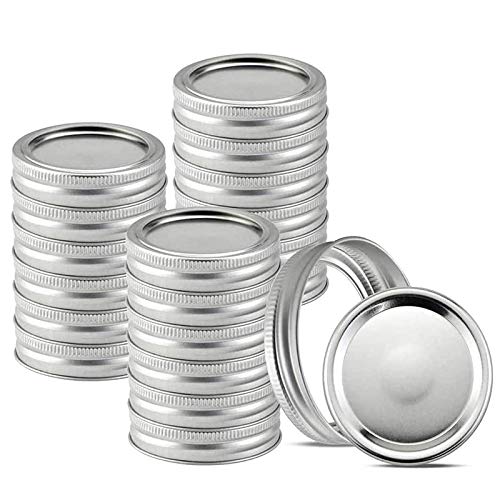 Giwnhvx Tapa de bote de 24 unidades, apta para tarro de cristal, tapa dividida, a prueba de fugas y tapa de seguridad, con junta de silicona ()
