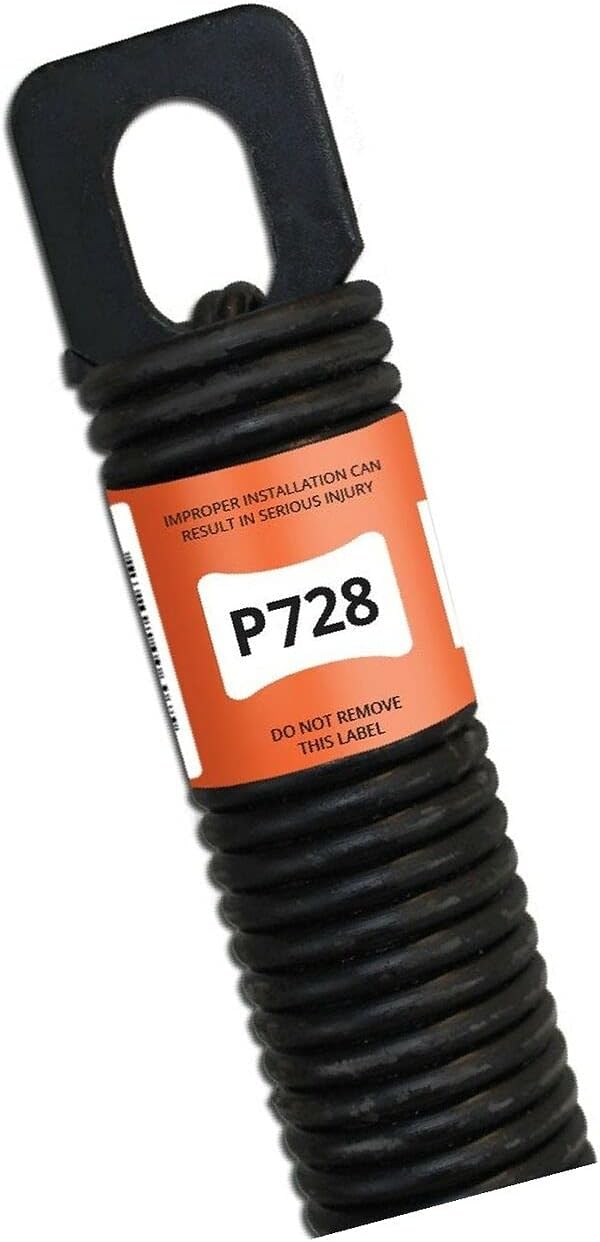 P528 - 28" Garage Door Extension Spring (0.207" Wire), Plug-End Style, Pack Of 2 Springs For 105-175 Lb Doors
