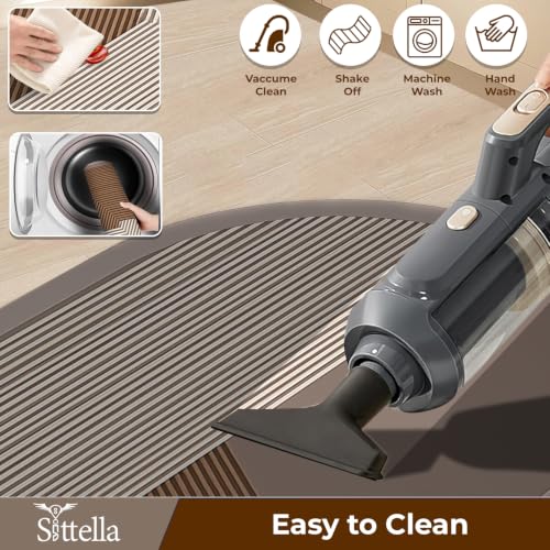 Image of SITTELLA Rubber Kitchen Mats Set of 2, Anti-Skid Kitchen Mats, Water Absorbent Rug, Carpets, Floor Mat for Home and Kitchen (120x40cm & 40x60cm) Beige, Rectangular