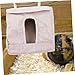 Kisangel Bunny Feeder Bag Hanging Dispenser for Guinea Pigs Chinchillas Machine Washable for Grass Pasture Easy Access Clean Design Grey