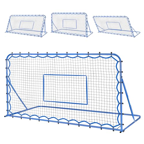 Winthai 7x3.7FT Soccer Rebounder Net, Quick-Switch Angle Soccer Training for Control Passing Practice, Easy Setup Rebounder Gifts & Equipment for Kids,Teens & Adults